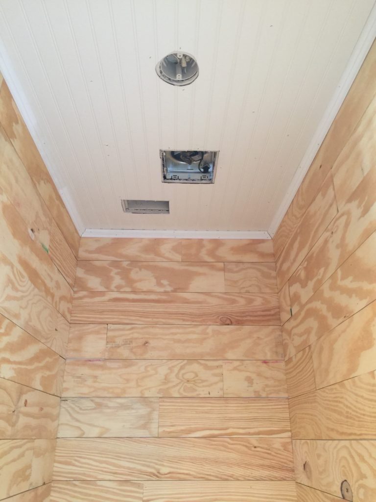 bathroom beadboard ceiling