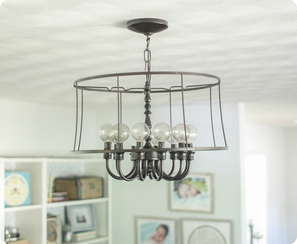 DIY industrial chandelier.