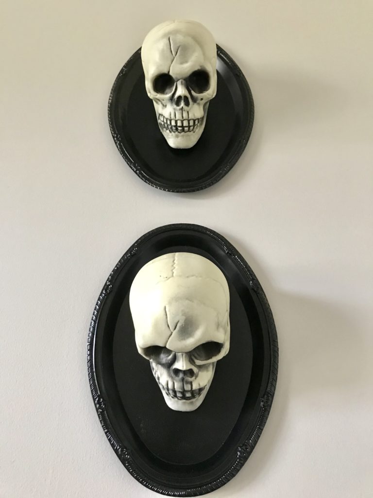 DIY Halloween wall art with dollar store supplies