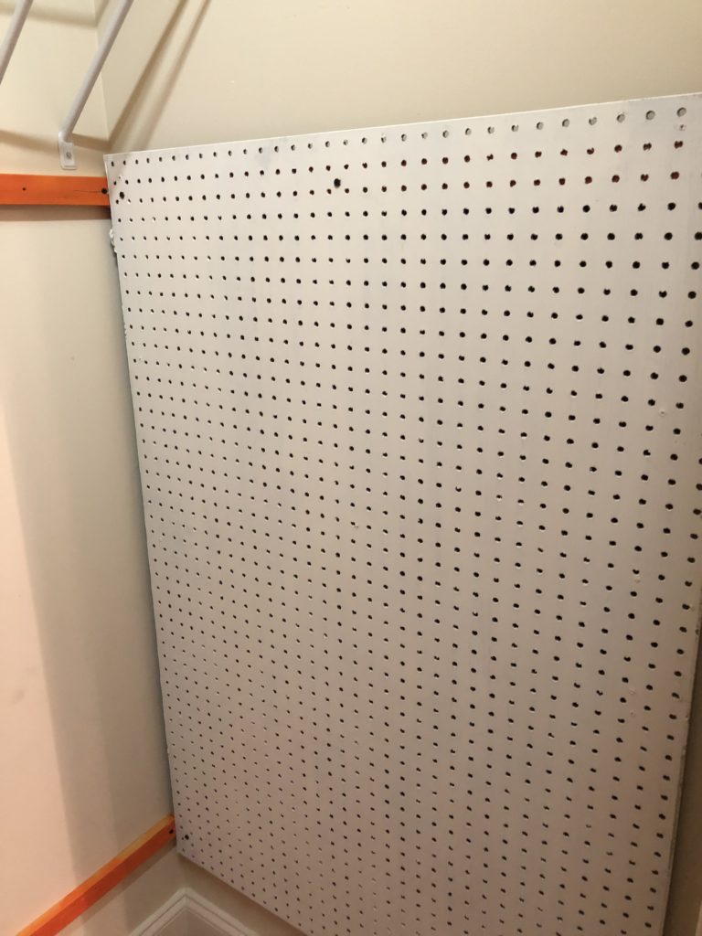 diy nerf gun wall from pegboards