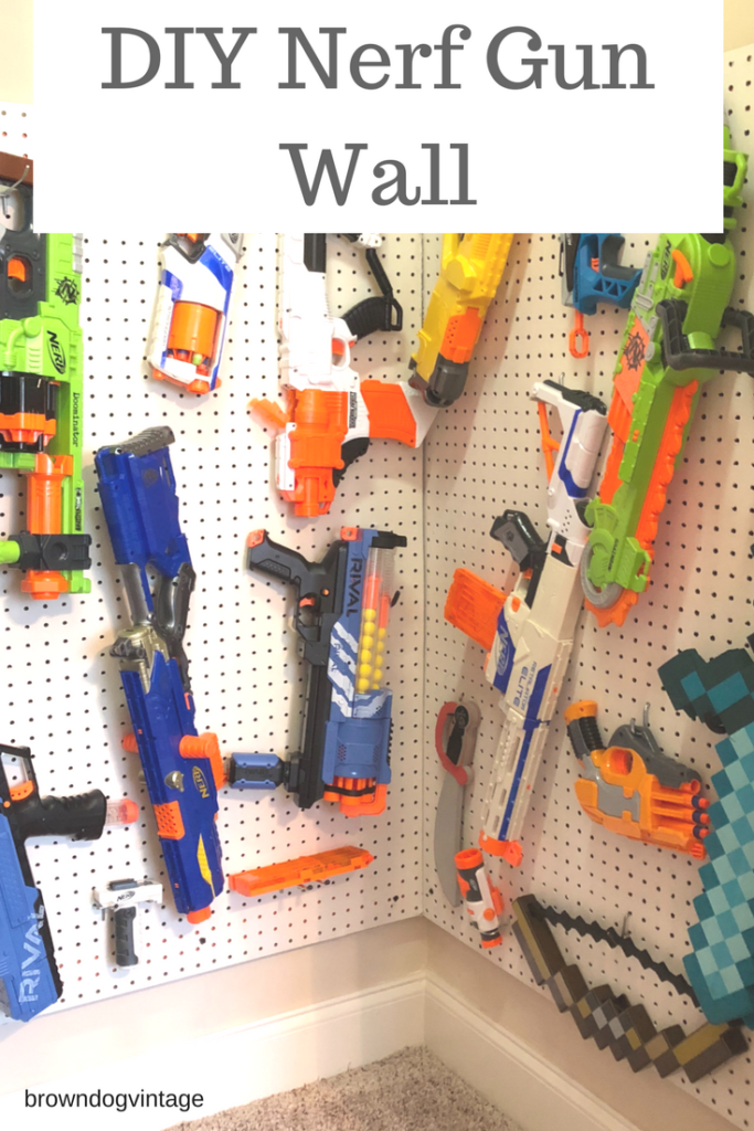 Make Your Own Easy DIY Nerf Gun Wall