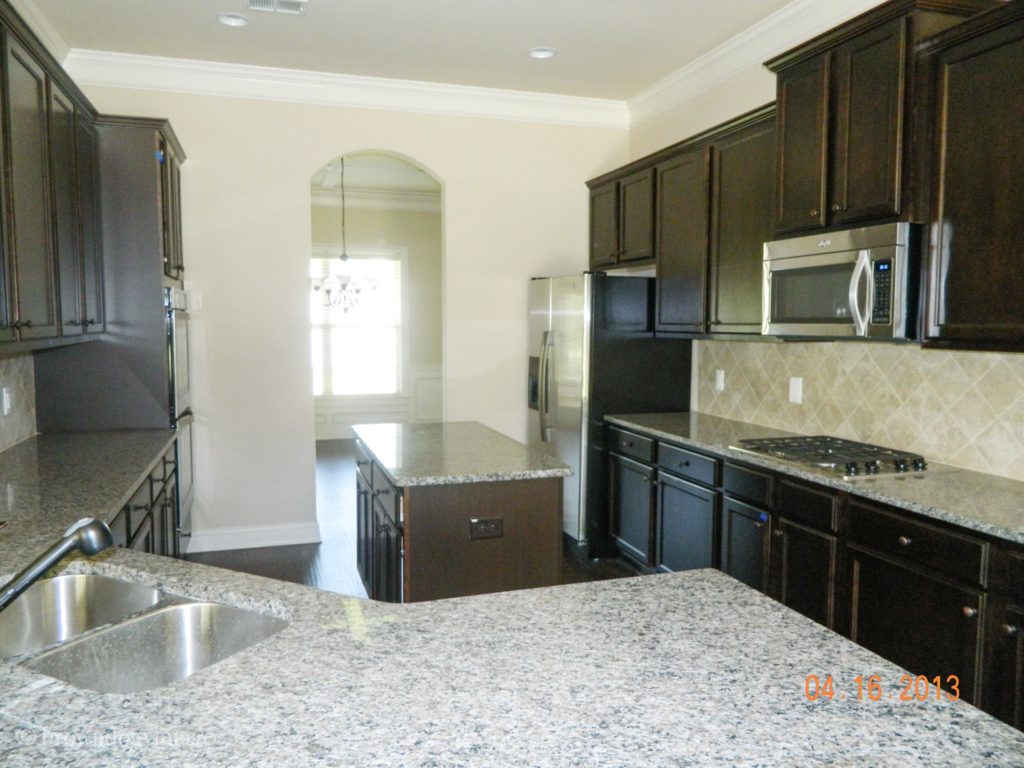 \"Before\" picture of kitchen tile backsplash