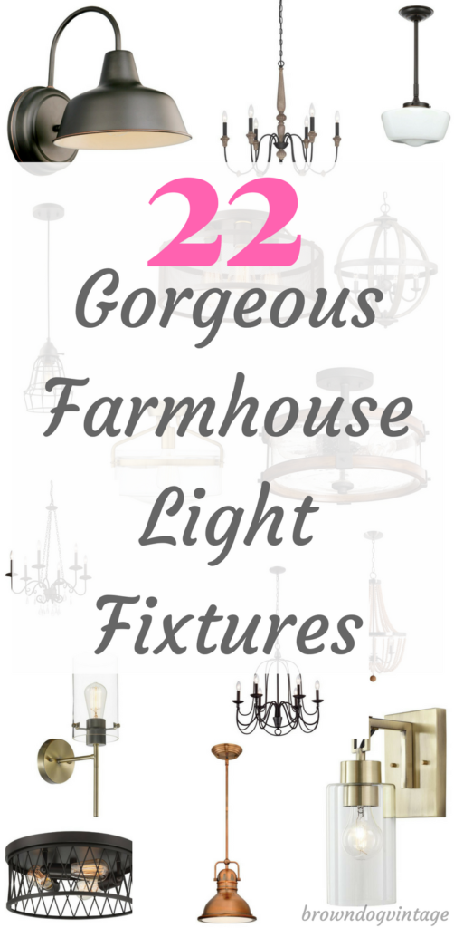 The best farmhouse light fixtures! Affordable and gorgeous lighting to add rustic style to your home #createandfind #farmhousedecor #lighting #lights #farmhousestyle