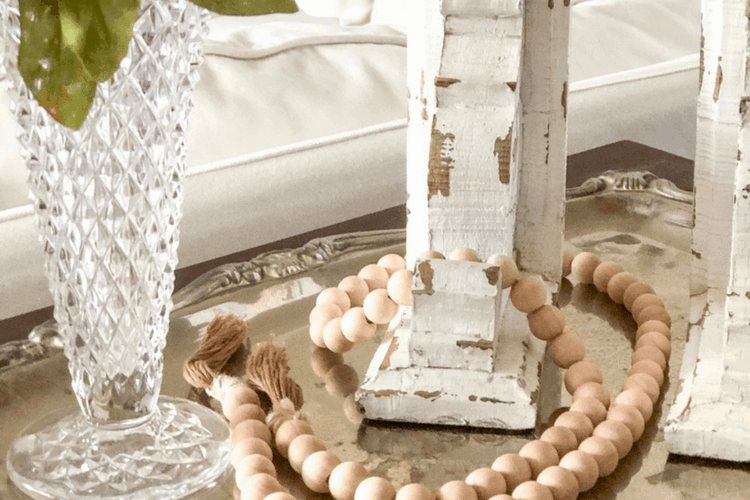 DIY wood Bead Garland