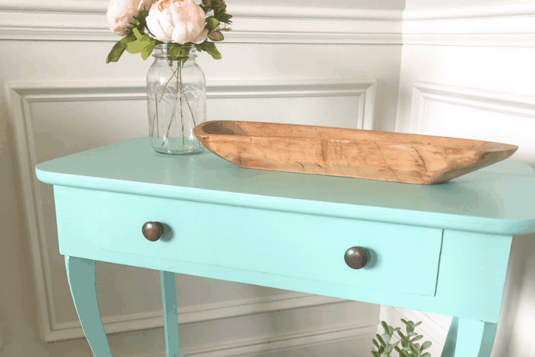 Antique Side Table Makeover - \"After\" picture