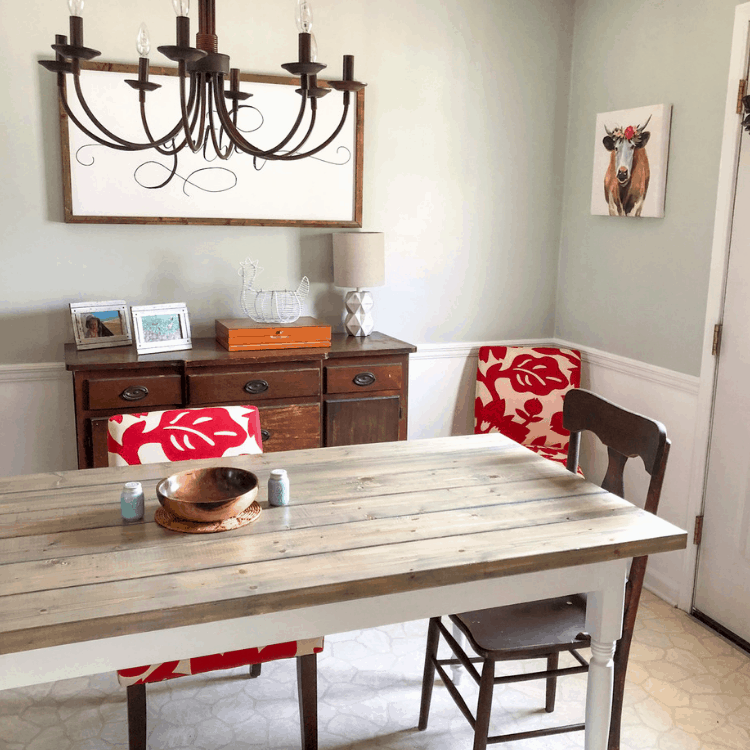 DIY Farmhouse Table made for less than $150 