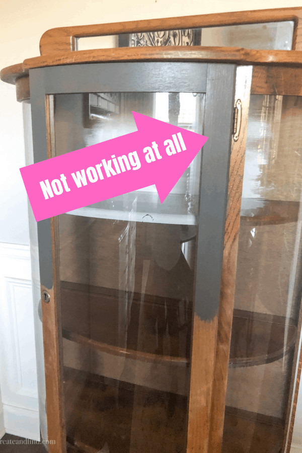 Painted curio cabinet discount