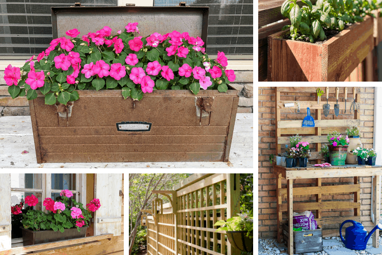 Planter with flowers