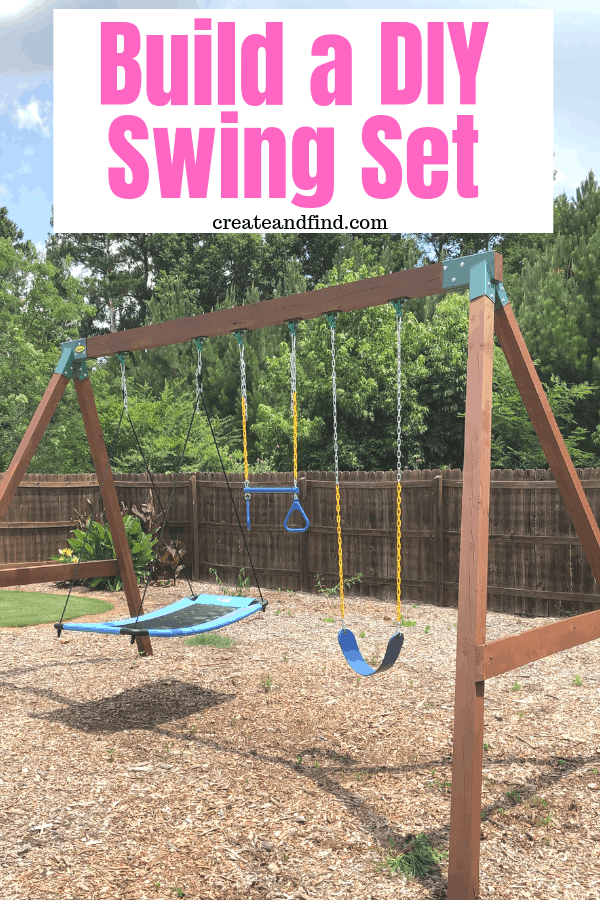 Image with text: DIY Swing set