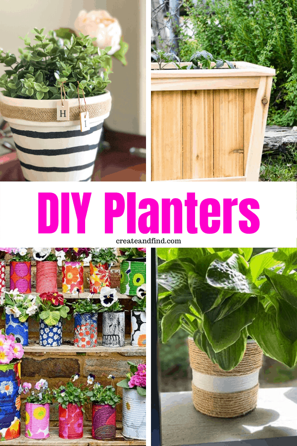 Image with text: DIY Planters