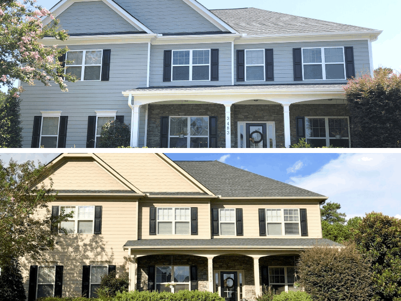 House painted with Ellie Gray - Before and After