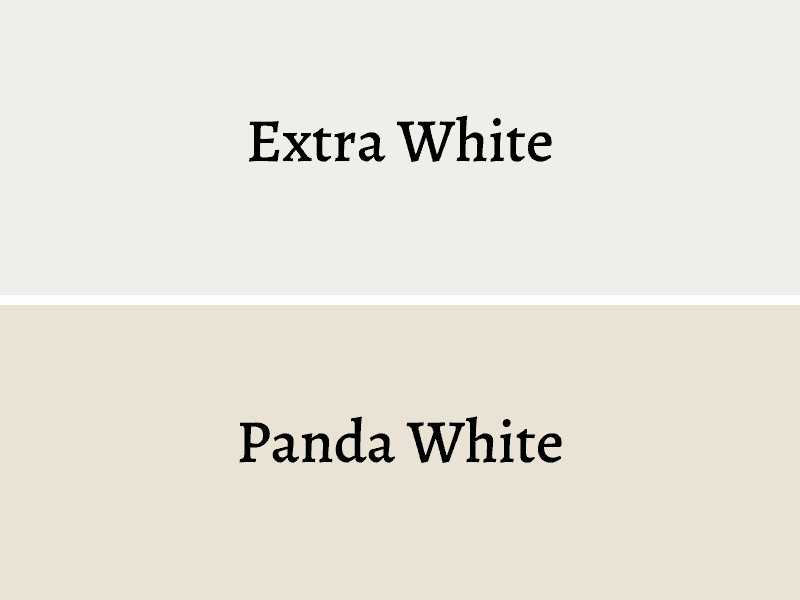 Paint samples - white