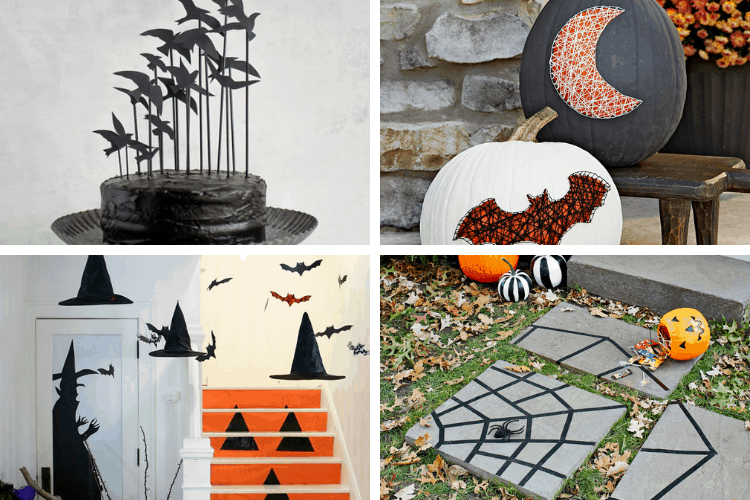 Collage of diy halloween ideas