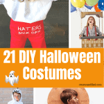 Image with text: 21 diy halloween costume ideas