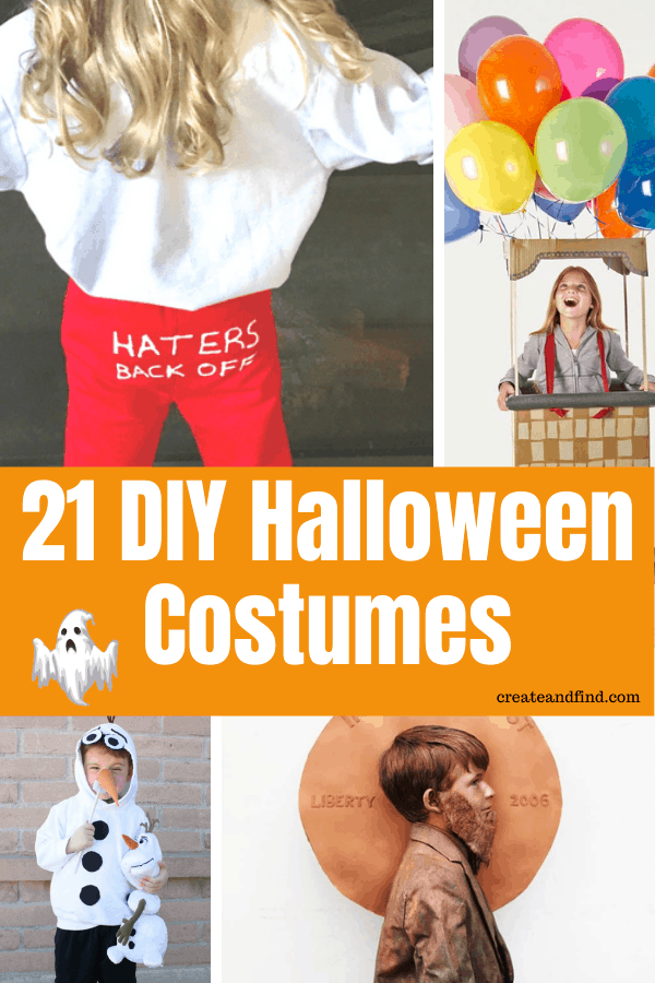 Image with text: 21 diy halloween costume ideas