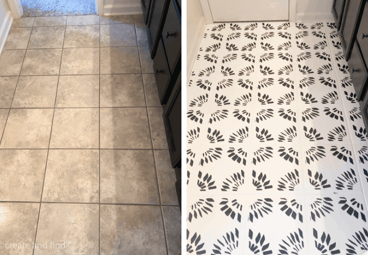 how to paint bathroom tile floors