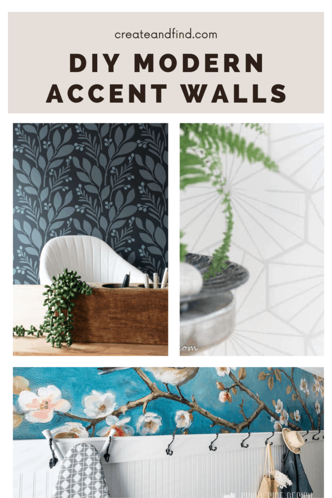 Image with text: DIY modern accent walls