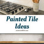 Image with text: painted tile backsplash ideas