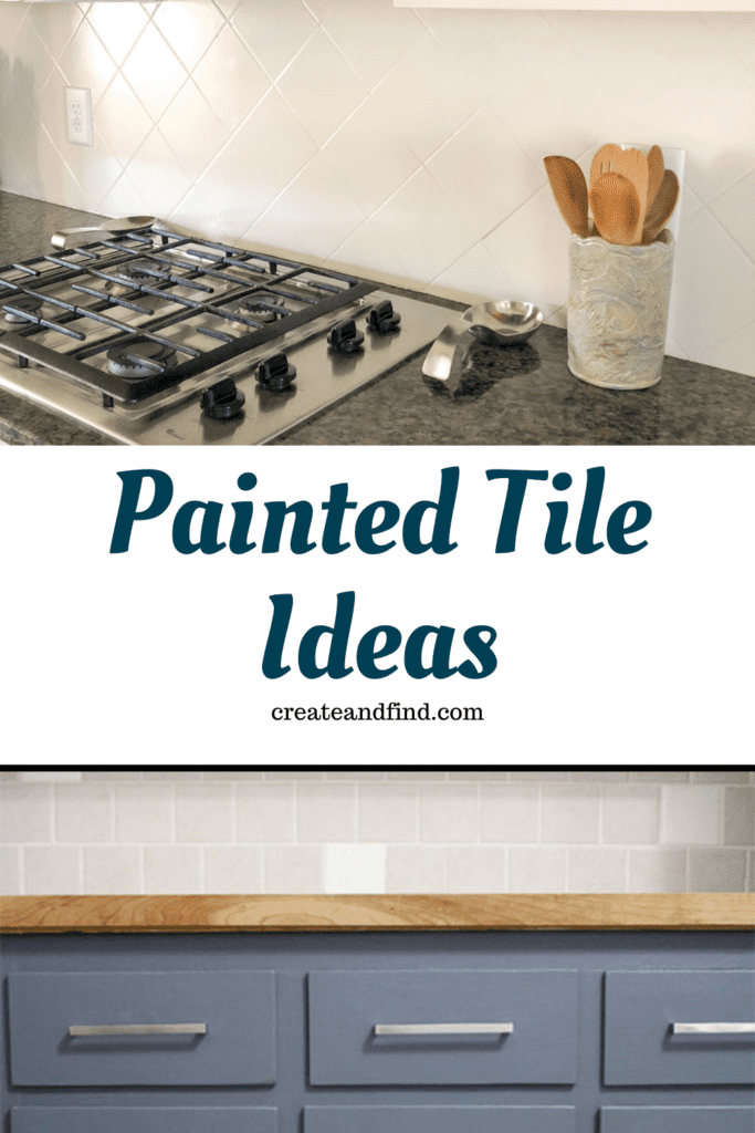 Image with text: painted tile backsplash ideas