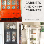 Collage of refinished curio and china cabinets