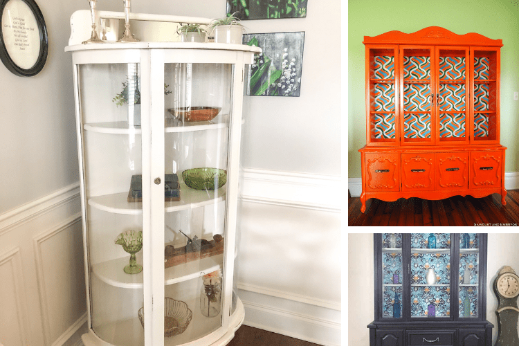 refinished curio cabinets and china cabinets