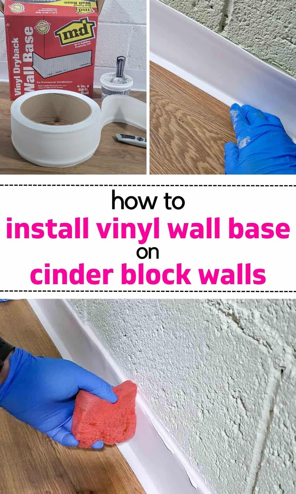 How to Install Vinyl Wall Base on Cinder Block Walls